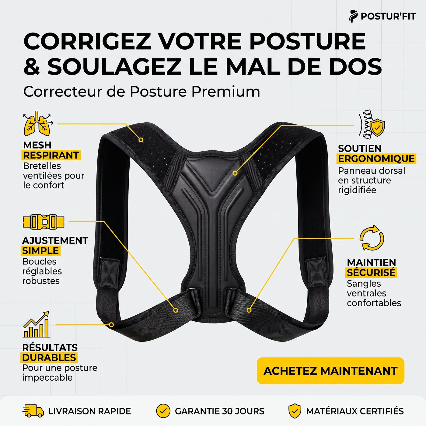 DosLibre — Soutien postural réglable