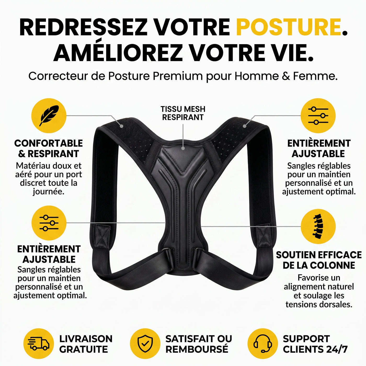 DosLibre — Soutien postural réglable